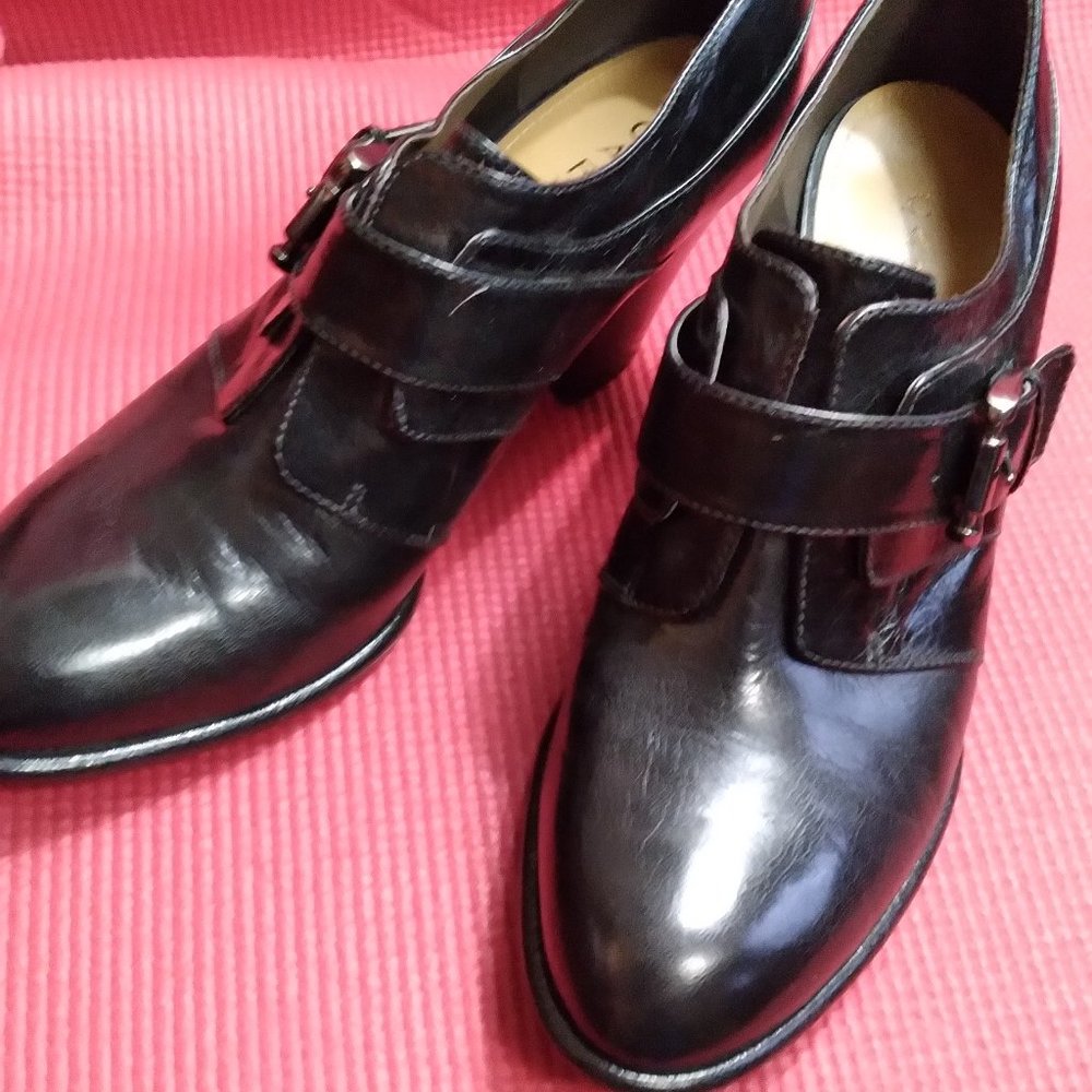 CARESSA 'Gholston' Size 9.5 Brown Leather Pump 3" HEEL SHOES new no box